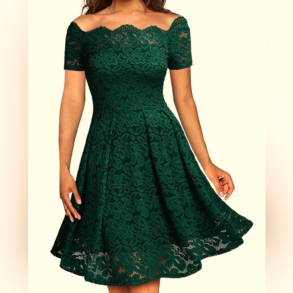 MissMay Vintage Floral Lace Dress